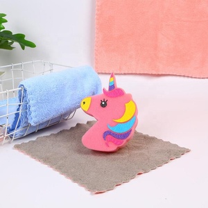Boule de bain pour bébé, nouveau-né, mignon, éponge douce, moussant de douche, Massage exfoliant, licorne, bonhomme de neige, nuage - Product Image 5
