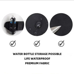 Riñonera Negra de Gran Capacidad para Deportes, Impermeable, Portátil, Accesorio para Ejercicio Matutino, Práctica para Correr - Product Image 4