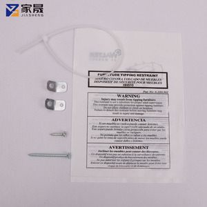 Kit anti-renversement Jiasheng Furniture HH510 argenté pour armoire et meuble TV, quincaillerie de sécurité pour la protection des enfants, usage domestique - Product Image 4
