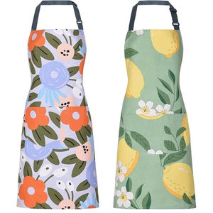 Direct from Factory Customizable <b>Men</b> & Women High Full Print Floral Adjustable With Pockets Kitchen <b>Apron</b> at wholesale price - Product Image 5