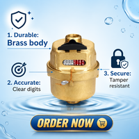 DN15 Brass Material Positive Displacement Mechanical Volumetric Piston Kent Water Meter