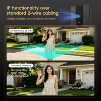 Système de visiophone intelligent IP 2 fils Morning Tech 2K avec reconnaissance faciale, détection de mouvement, Wi-Fi, application Tuya et écran tactile à distance