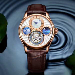 Envío Directo, Reloj AESOP con Movimiento Mecánico Tourbillon, Reloj de Pulsera para Hombre, Relojes de Lujo para Hombre, Reloj Esqueleto Multifuncional 7017 - Product Image 5
