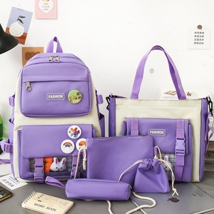 New Grade Three to Five and Six Primary <b>School</b> Schoolbag Women's Korean-style Large Capacity Five-piece Children's <b>Backpack</b> - Product Image 1