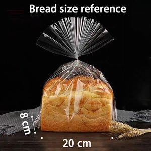 Sac d'emballage de pain de boulangerie en plastique CPP hautement transparent personnalisé sacs d'emballage de pain de pâtisserie pour sacs à pain avec attaches - Product Image 3
