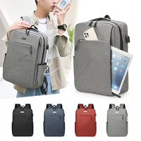 Ransel Laptop Bisnis Anti Air Bahan Nylon 15,6 Inci Terbaru yang Dapat Disesuaikan, Dilengkapi Port USB untuk Pengisian Daya, Cocok untuk Pria dan Wanita