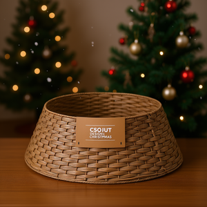 Collare per Albero di Natale Intrecciato Csoiut, Elegante Accessorio per Supporto Albero per Decorazioni Festive - Product Image 2