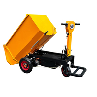 Super Oferta: Camión Volquete Eléctrico de Cuatro Ruedas Amarillo con Motor de Cobre Puro y Sistema Hidráulico para Construcción
