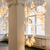 Projet de hall d'hôtel, grande salle de banquet personnalisée, villa, lustre en cristal de luxe, éclairage suspendu