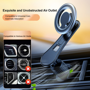2023 Offre Spéciale Msafe évent magnétique support de téléphone de voiture rétractable bricolage support de tableau de bord bras étendu siège arrière support en alliage - Product Image 5