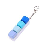 Custom Cute Cartoon Keychain Toy Click Fidget Luminescence Waterproof Keyboard Multiple Colors Light Acrylic Keycaps DIY