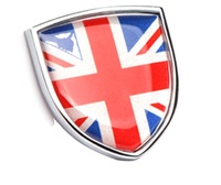 Autocollants réfléchissants pour vitres de voiture SGD, drapeaux de divers pays, badges de veau, attaches (écussons métalliques créatifs)