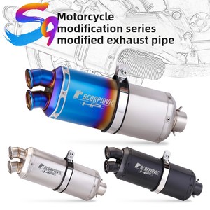 Nueva condición gran desplazamiento doble escape modificado S9 para Ninja400 Z900 <span class=keywords><strong>Sai</strong></span> 600 motocicletas tubo de escape - Product Image 2