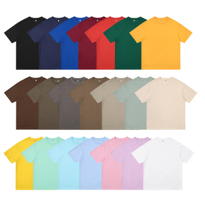 Camiseta Casual Oversize de Color Sólido 100% Algodón para Hombre, <span class=keywords><strong>Mujer</strong></span>, Unisex, Ropa de Verano - Product Image 1