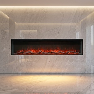 <span class=keywords><strong>Cheminée</strong></span> électrique encastrée moderne Chauffage <span class=keywords><strong>double</strong></span> <span class=keywords><strong>face</strong></span> WIFI Smart Media Cheminées électriques murales 33 40 50 60 72 80 100 pouces - Product Image 2