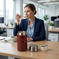 Boîte à lunch isotherme en acier inoxydable de 750 ml pour adultes - Coffret cadeau écologique