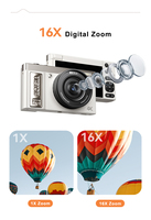 Kamera Video Digital BENJIE A9 4K Layar IPS Warna 3.0" Dapat Diputar 16X Zoom Anti-Goyang Sensor CMOS 21MP Tahan Air Deteksi Wajah