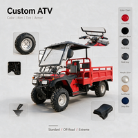 Quad agricole 4x4 300CC, véhicule agricole, buggy UTV, buggy de plage, moto tout-terrain 4 roues avec remorque basculante
