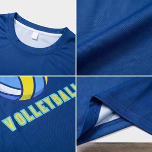 Maillot de volley-ball personnalisé à manches courtes, t-shirt en mesh sublimé, ensemble uniforme d'entraînement de volley-ball pour équipe et club, col rond - Product Image 3