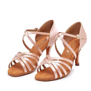 Satin Cross Strap 7cm Latin <span class=keywords><strong>Bachata</strong></span> Salsa tango Chaussures de danse - Product Image 6
