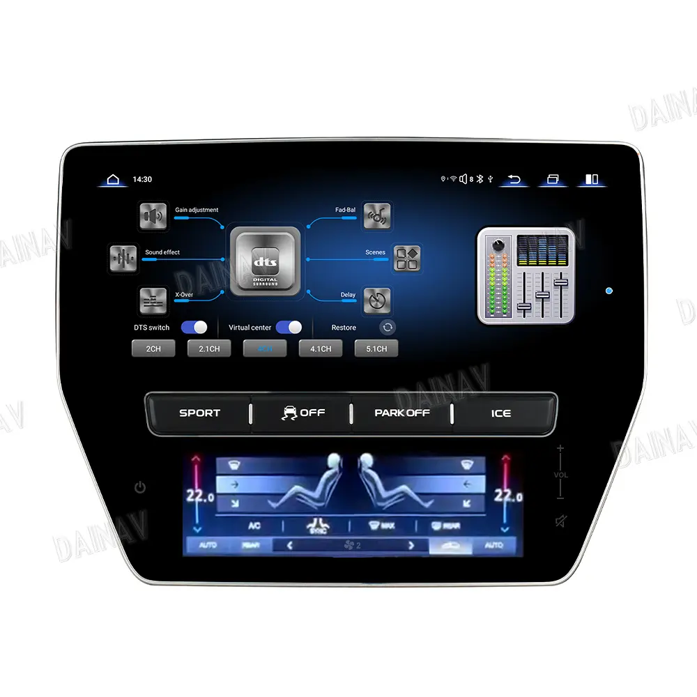 12.3 pollici autoradio a doppio schermo per Maserati GT/GC Gran Turismo 2007-2015 lettore multimediale GPS di navigazione Wireless Carplay unità