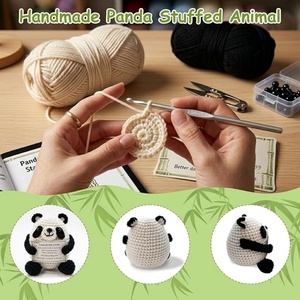 Panda en Crochet Positif : Adorable Panda d'Écoute en Crochet – Cadeau de Remise de Diplôme pour Elle et Lui, Cadeau Anti-Stress d'Anniversaire - Product Image 2