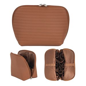 2026 New Quilted PU Material Modern Portable Cosmetic Bag Multi-functional Travel Storage Bag Waterproof Makeup - Product Image 4
