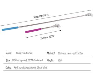 Rascador de espalda, masajeador de manos de acero inoxidable retráctil, masajeador de mascotas, herramienta de interacción para DAG y gatos - Product Image 2
