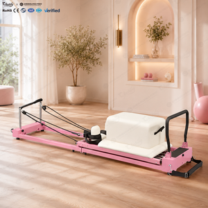 Plateforme de <span class=keywords><strong>Pilates</strong></span> pliable multifonction réglable, durable, rose, accessoires de yoga et de <span class=keywords><strong>Pilates</strong></span> pour les entraînements corporels en salle de sport - Product Image 1