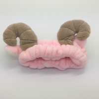 Nouveau Bandeau de Lavage du Visage en Forme de Bois de Cerf Mignon pour Femme, Bandeau de Maquillage en Peluche Faite à la Main, Haute Élasticité, Style Doux, Cadeau