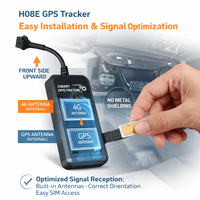 Traceur GPS 4G LTE Beidou étanche pour véhicule avec coupure à distance, antivol, application iOS/Android/PC, montage sur tableau de bord, stockage cloud, 1 an