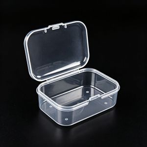 Transparent Mini Storage Box 5.1x3.7x1.5cm PP Plastic With Lid For Jewelry Earring Dental Floss Desktop Organizer - Product Image 2
