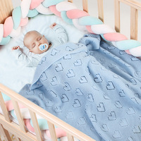 Offre spéciale de couverture pour bébé ins couverture tricotée amour évidée couverture pour bébé coupe-vent