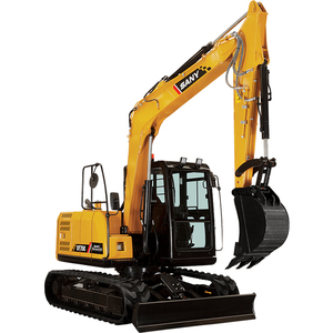 Sany SY75C Excavator Heavy Duty Construction <b>Machinery</b> Yellow Black Color Track 6.1 Ton 0.21m Bucket Capacity Yanmar Engine 36kW - Product Image 1