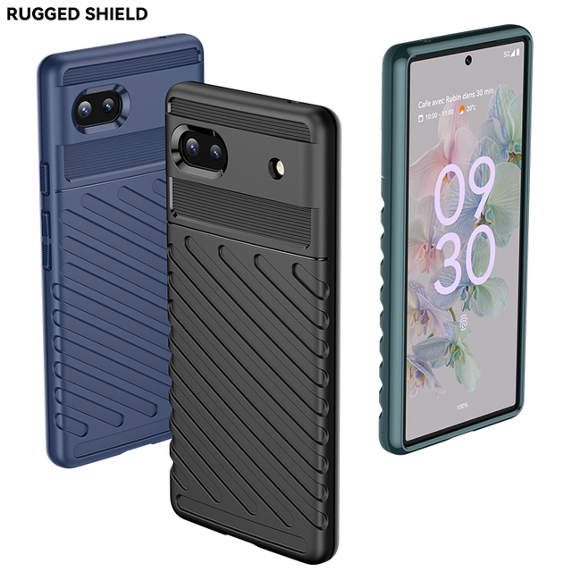 Rugged Shield TPU Shockproof Protector Cover for Google Pixel 9/9/10 Pro with Magnetic Ring Holder and 3.5mm Thickness
