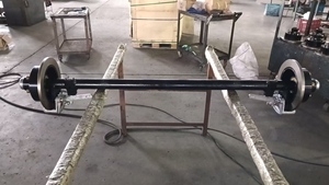 Nouvel ensemble d'essieux électriques ronds 5200-6000 Lbs, 5 ou 6 goujons, en acier noir, personnalisé, conformité OE, charge utile maximale 3500 Lbs, essieux de remplacement pour remorques - Product Image 2