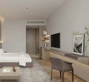 Customized Modern Indoor and Outdoor <b>Wooden</b> <b>Table</b> Set Luxury Hotel Bedroom Apartment Furniture with Panel Style - Product Image 1