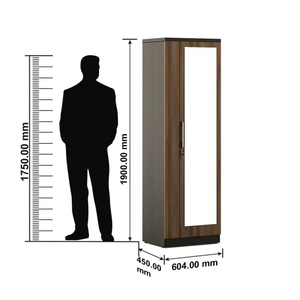Design moderno casa Hotel camera da letto una porta armadietto mobili in legno singolo <span class=keywords><strong>armadio</strong></span> <span class=keywords><strong>armadio</strong></span> <span class=keywords><strong>armadio</strong></span> <span class=keywords><strong>con</strong></span> <span class=keywords><strong>specchio</strong></span> - Product Image 6