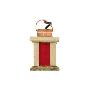 Lanterne en bois rouge écologique et tendance, accessoire de scène de la Nativité, hauteur 4 cm, pour décorations de fêtes (9006935220162) - Product Image 1