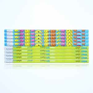 Lot promotionnel en gros de crayons HB en bois rétractables incassables de 7 pouces, personnalisables avec motifs colorés et gomme noire - Product Image 3