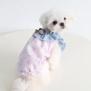 Small Dog Girl Cotton Skirt Clothes Puppy Apparel Pet Dress Size Xs S M L Xl