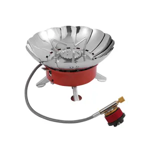 Hot Selling Portable Windproof Stainless Steel Outdoor Cooker Folding Camping Gas Stove
