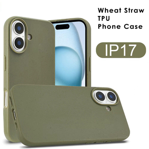New phân hủy sinh học Bìa thân thiện với môi phân hủy rơm lúa mì trường hợp điện thoại cho <span class=keywords><strong>Iphone</strong></span> 17 16 15 14 13 12 11 Pro Max - Product Image 3