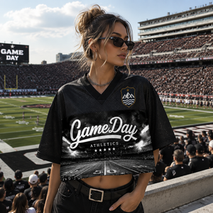 Custom Oversized Mesh American Football Jersey Streetwear <b>College</b> Game Day Tailgate Shirt Fan Club Name Number Jersey - Product Image 1