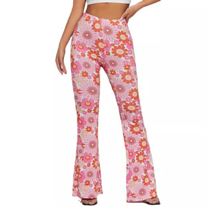 Disponibilità Immediata di <span class=keywords><strong>Pantaloni</strong></span> <span class=keywords><strong>a</strong></span> Zampa d'Elefante Floreali Sexy da <span class=keywords><strong>Donna</strong></span>, Tendenza Estiva Europea e Americana - Product Image 2