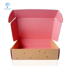 Custom Carton Packaging Cardboard Pink Kraft Shipping <b>Box</b> for Clothes - Product Image 1