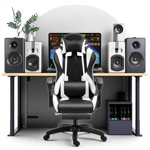 Yeni tasarım yüksek kaliteli uzanmış oyun ayak dayayacaklı sandalye mavi ergonomik oyun sandalyesi - Product Image 6