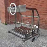 Barbecue argentin en acier inoxydable de 30 pouces avec kit de rôtissoire, hauteur réglable, pour charbon de bois, modèle GK740AR