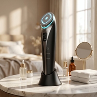 Dispositivo de Belleza Facial, Electroporación, Microcorriente, Lifting, Compresa Fría/Caliente, Rejuvenecimiento de la Piel, Antienvejecimiento, Recargable por USB, TFT