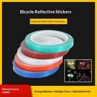 Autocollant réfléchissant rond auto-adhésif pour vélo, forte adhérence, pour moto, carrosserie de voiture, VTT, lumineux, plusieurs couleurs